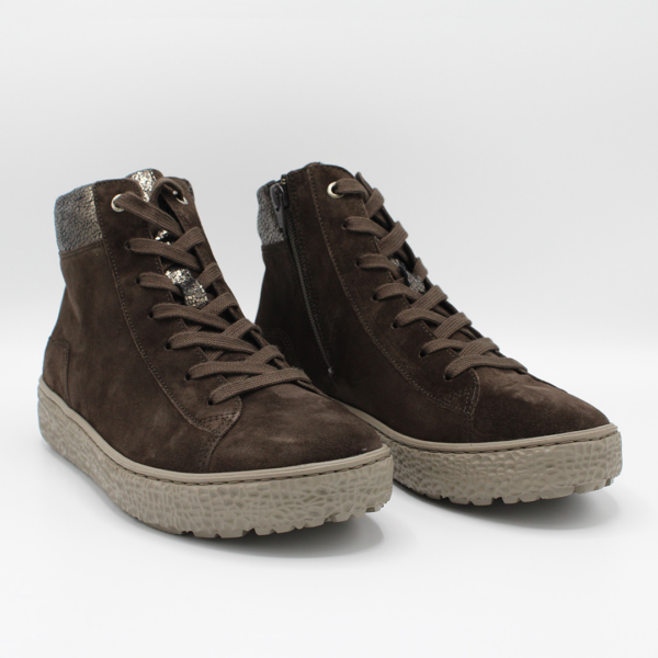 Phil Boot Dunkelbraun-Altgold/Velour